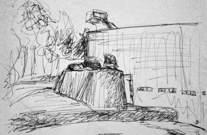 Sainte Marie de La Tourette scribble BW